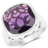9.00 Carat Genuine Amethyst .925 Sterling Silver Ring  DestGlow