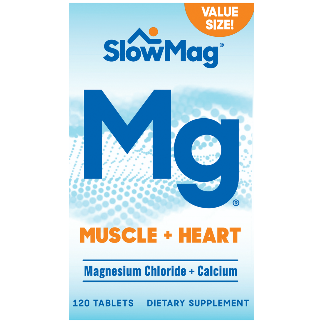 Slow-Mag Muscle + Heart Magnesium Chloride With Calcium Supplement Tablets - 120ct by Pasteur Pharmacy