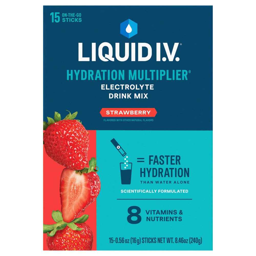 Liquid I.V. Hydration Multiplier Electrolyte Drink Mix Strawberry