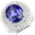 10.79 Carat Genuine Tanzanite and White Diamond 18K White Gold Ring by Bids.com