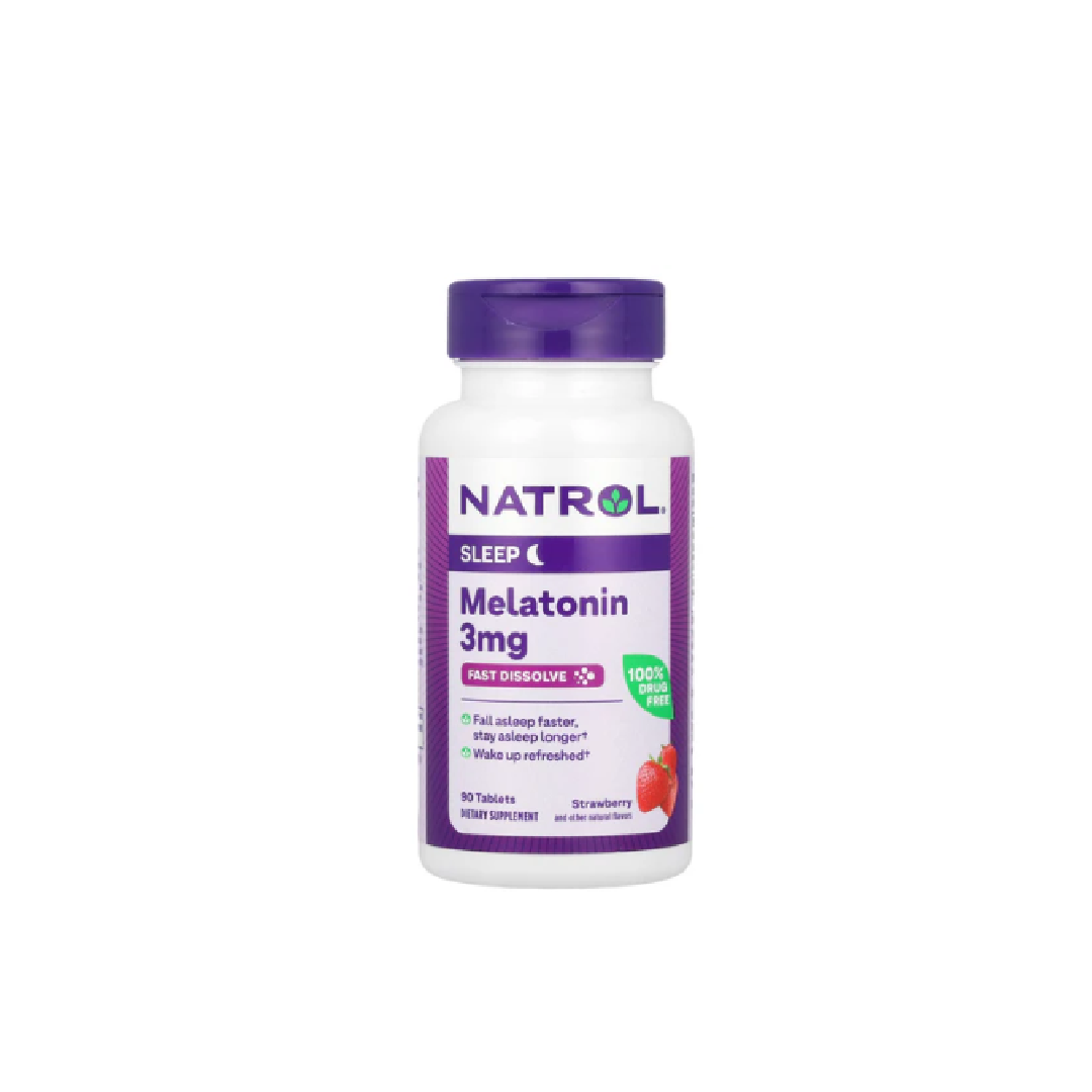 Natrol Melatonin 3mg Fast Dissolve Tablets, Sleep Aid, Cherry Flavor, 90 Count by Pasteur Pharmacy