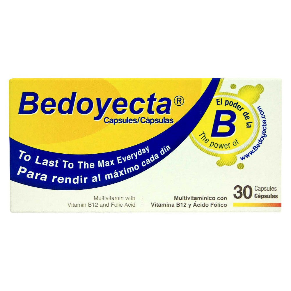 Bedoyecta GC Multivitamin – B-Complex with Vitamin C and Minerals – 30 ct Softgels by Pasteur Pharmacy