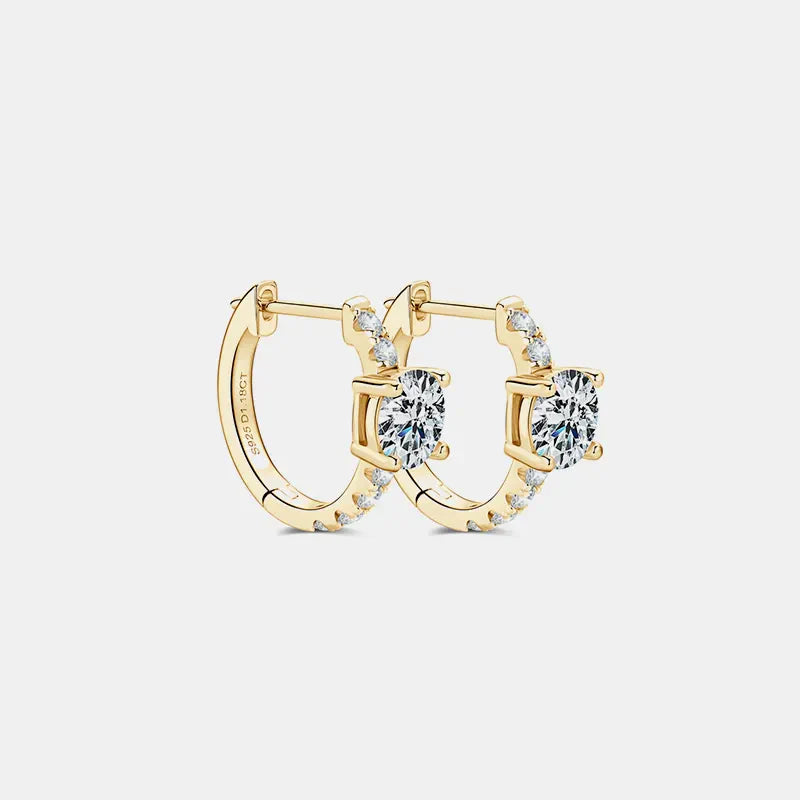 2.36 Carat Sparkala™ Zircon 925 Sterling Silver Hoop Earrings by Sparkala