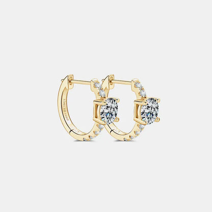 2.36 Carat Sparkala™ Zircon 925 Sterling Silver Hoop Earrings by Sparkala
