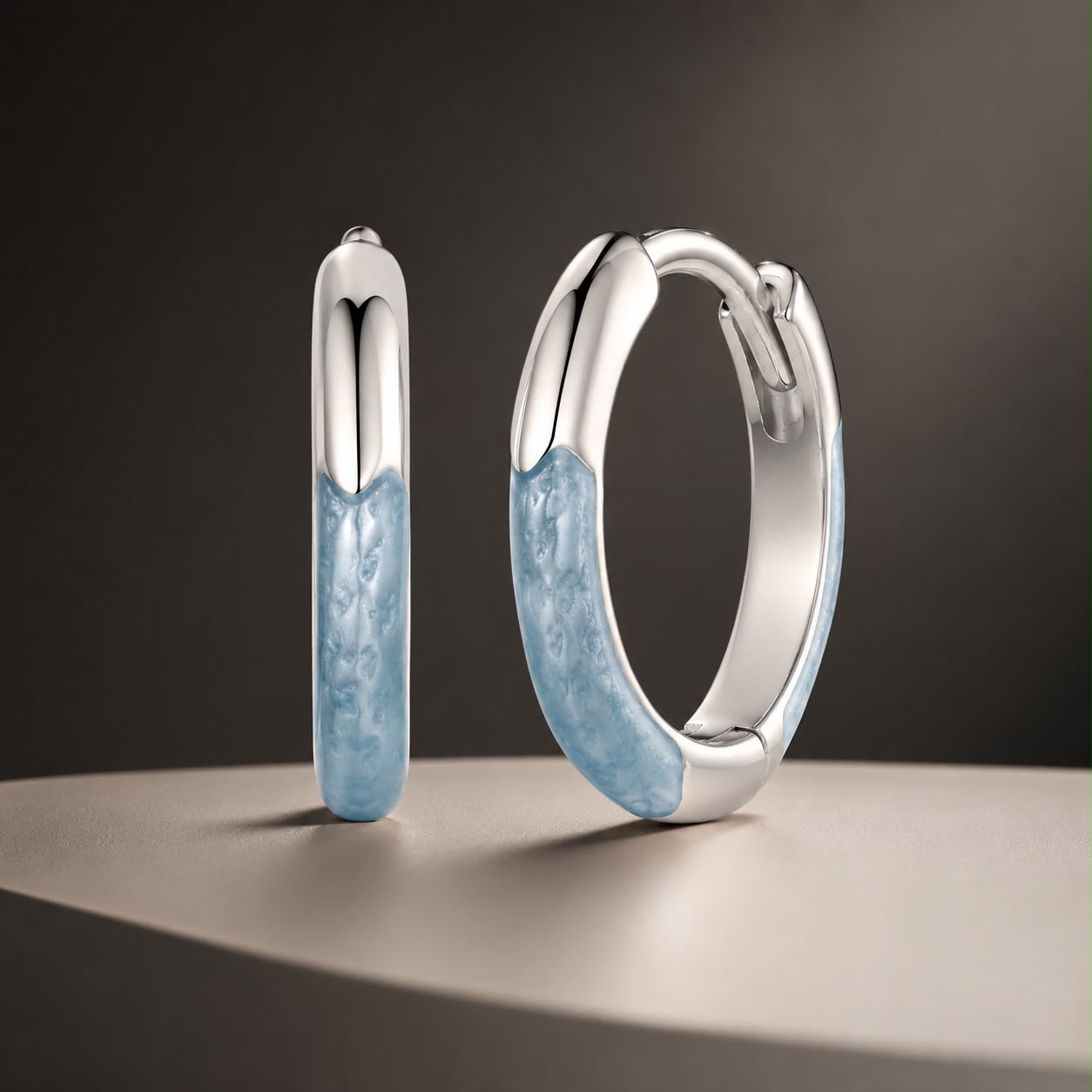925 Sterling Silver Enamel Plated White Gold Earrings 1.2cm for Women  DestGlow
