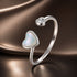925 Sterling Silver Ring with Pavé Setting and White Shell  DestGlow