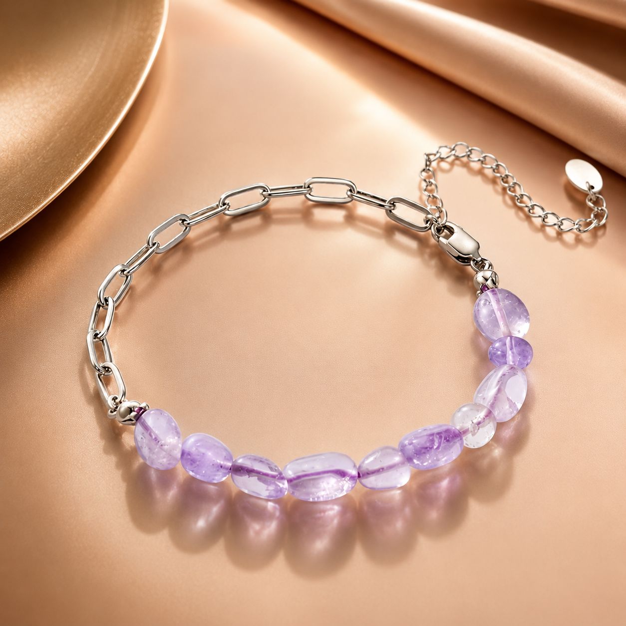 925 Sterling Silver &amp; White Gold Plated Crystal Bracelet 16+5cm for Women  DestGlow