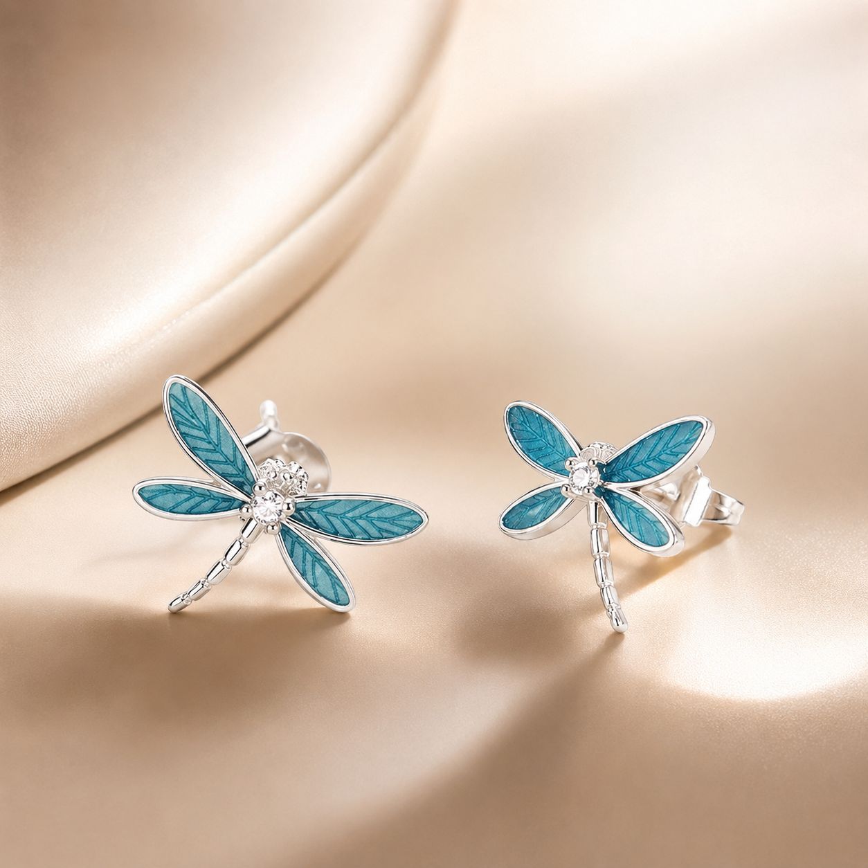925 Sterling Silver &amp; Platinum Plated Pavé Setting CZ Earrings  DestGlow