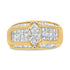 14K Yellow and White Gold 1 3/4 Cttw Round, Baguette, Princess and Pie-Cut Diamond Ring (H-I Color, SI1-SI2 Clarity) by Bids.com