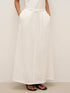 Linen Elastic Waist Drawstring Maxi Skirt NINA by LINTICO
