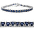 8.36 Carat Genuine Blue Sapphire .925 Sterling Silver Bracelet by Bids.com