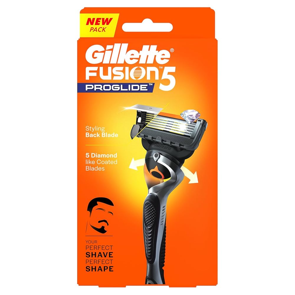 Gillette Fusion 5 Proglide with Styling Back Blade Razor for Men by Pasteur Pharmacy