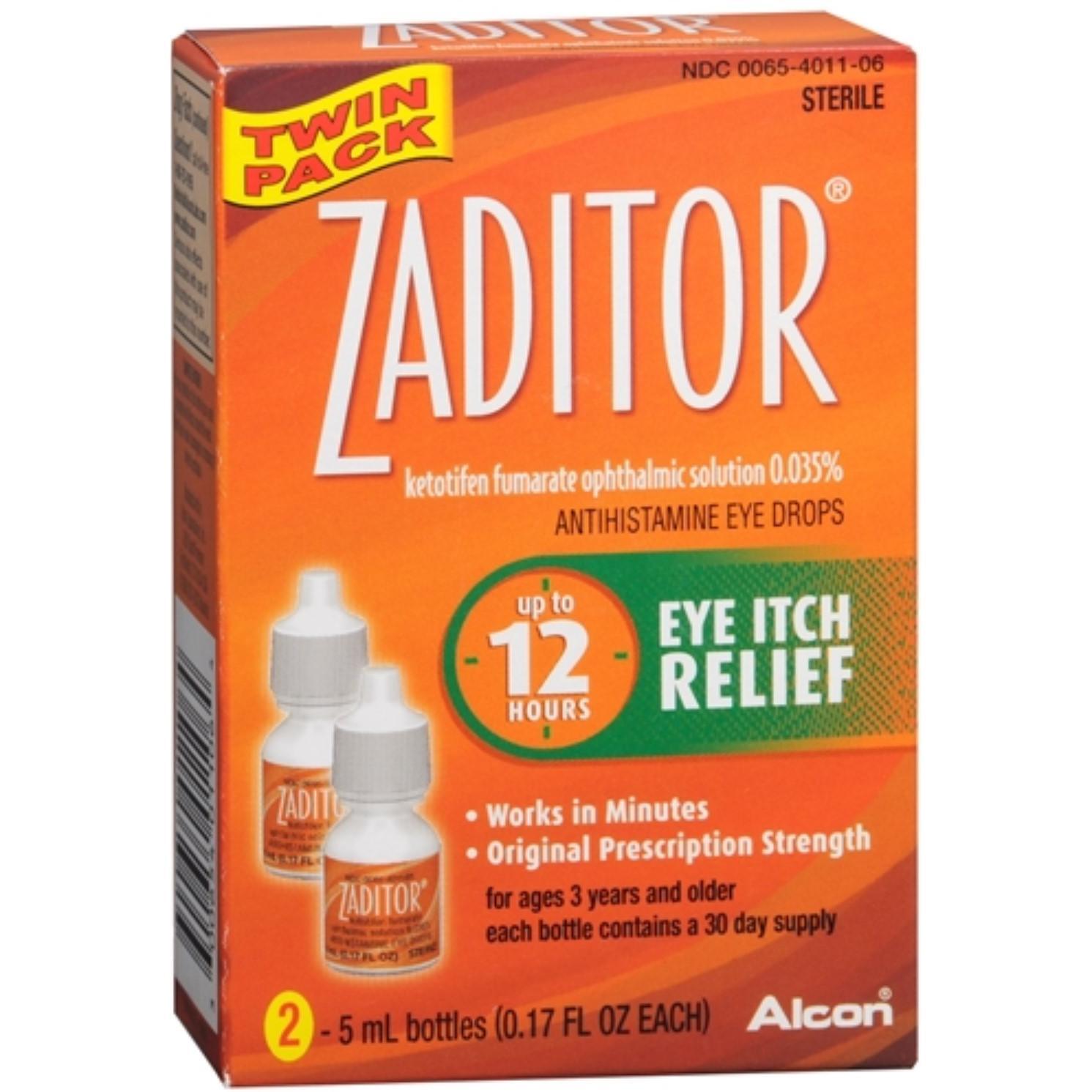 Zaditor Antihistamine Eye Itch Relief Drops Twin Pack by Pasteur Pharmacy