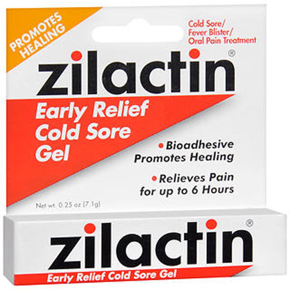 Zilactin Early Relief Cold Sore Medicated Gel, 0.25 Oz by Pasteur Pharmacy