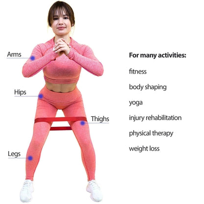 Resistance Loop Bands Exercise Set - 5 Levels Fitness Workout Stretch Bands with Carry Bag