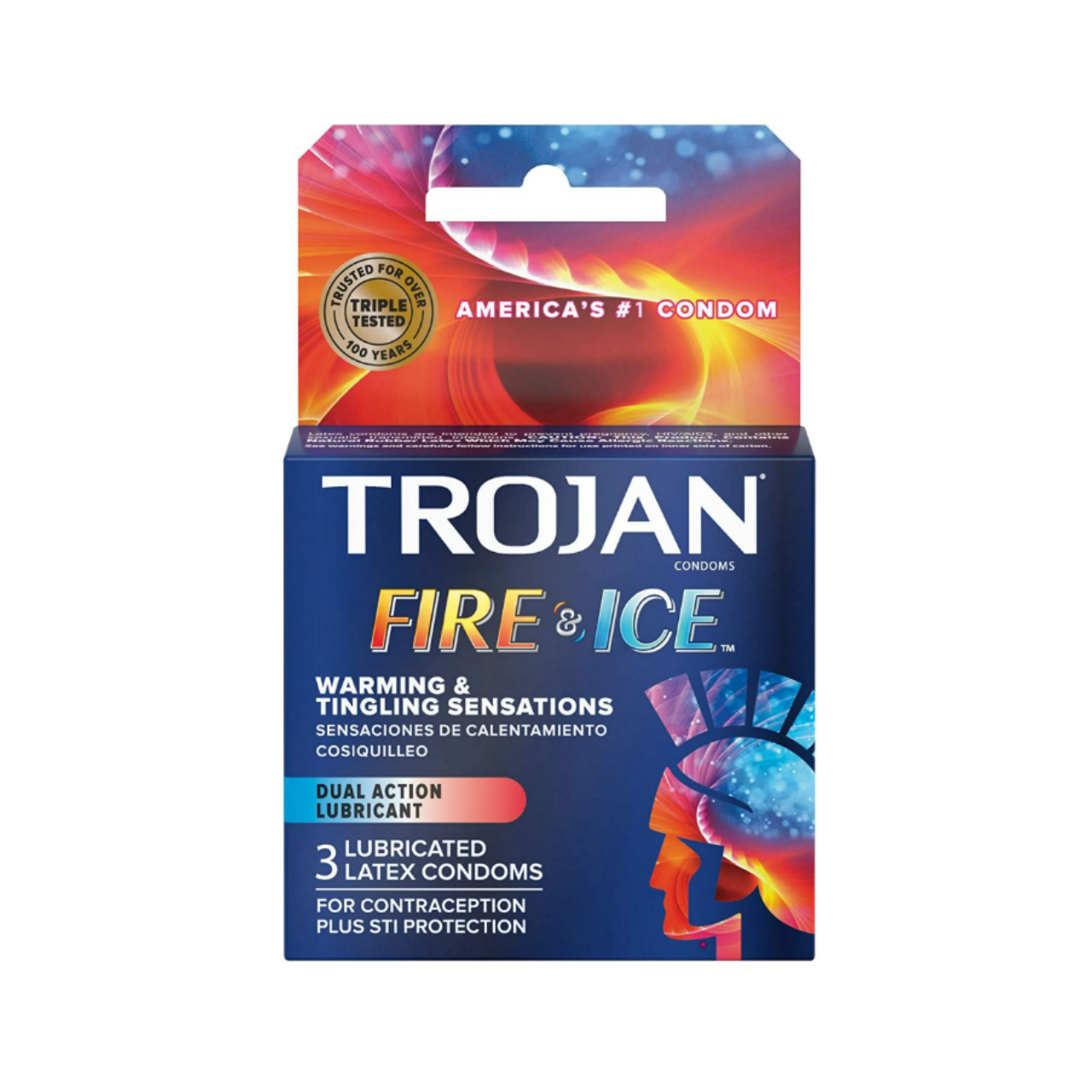 Trojan Pleasures Fire &amp; Ice Condoms, Premium Latex, Dual Action Lubricant by Pasteur Pharmacy