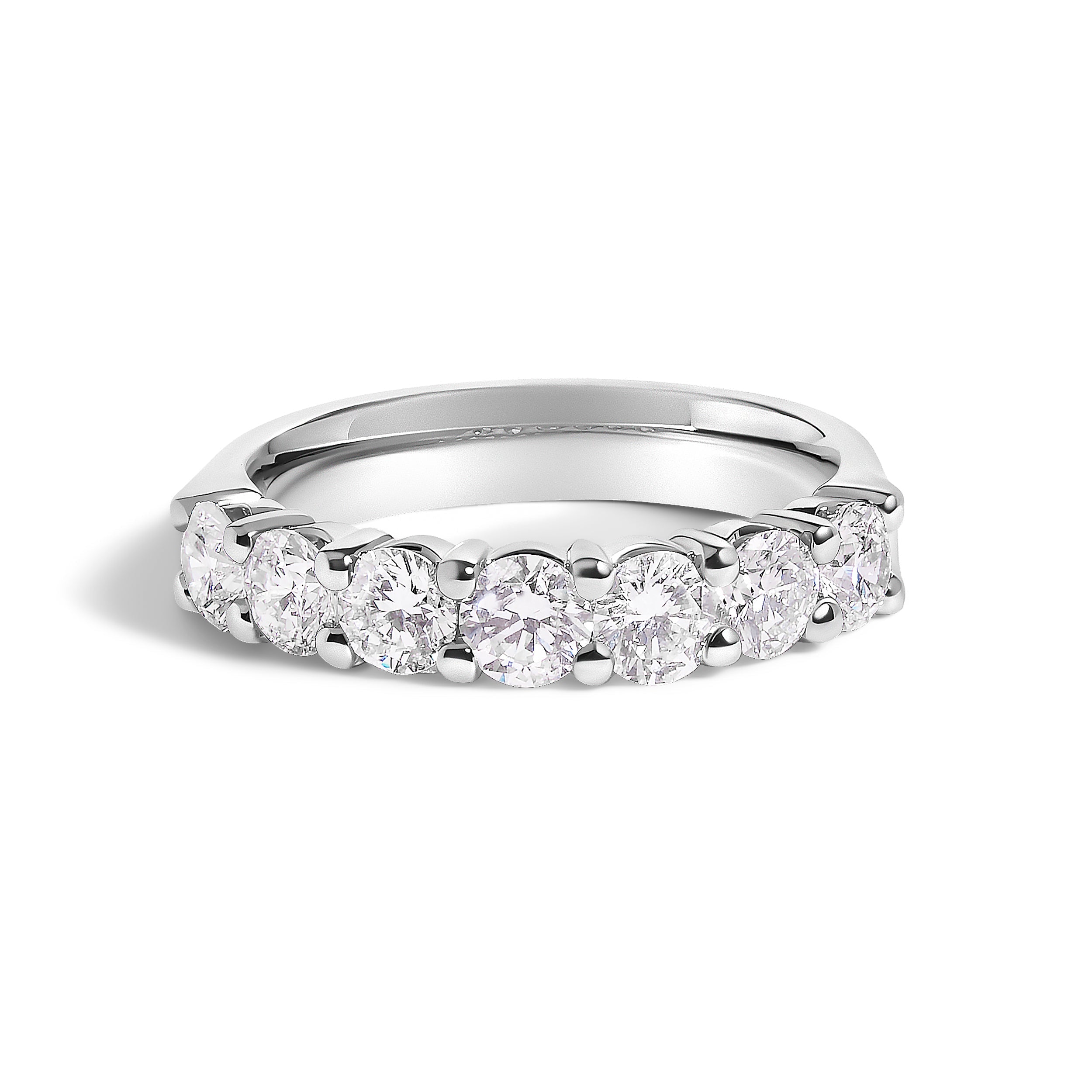 14K White Gold 1 1/2 Cttw Diamond 7 Stone Band Ring  DestGlow