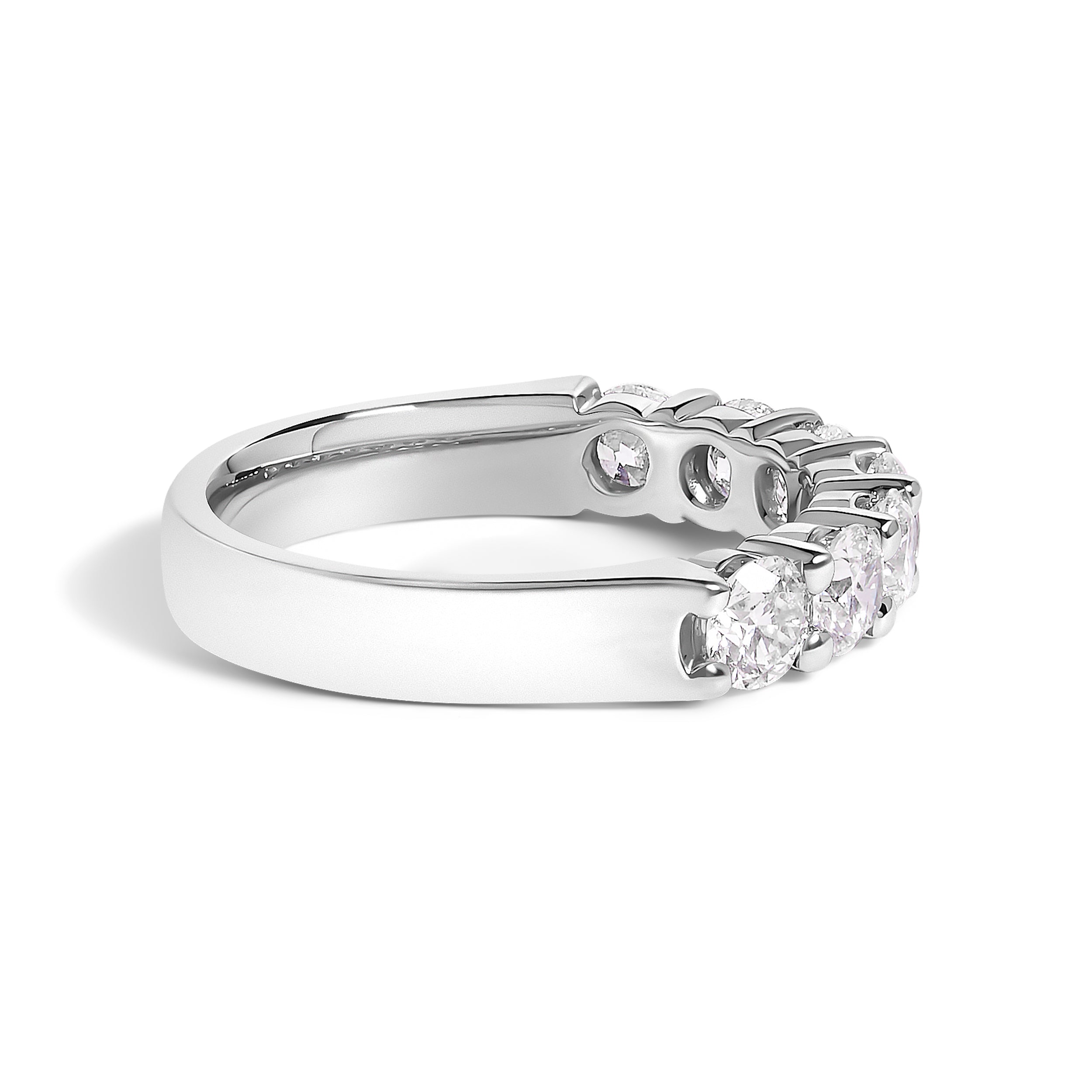 14K White Gold 1 1/2 Cttw Diamond 7 Stone Band Ring  DestGlow