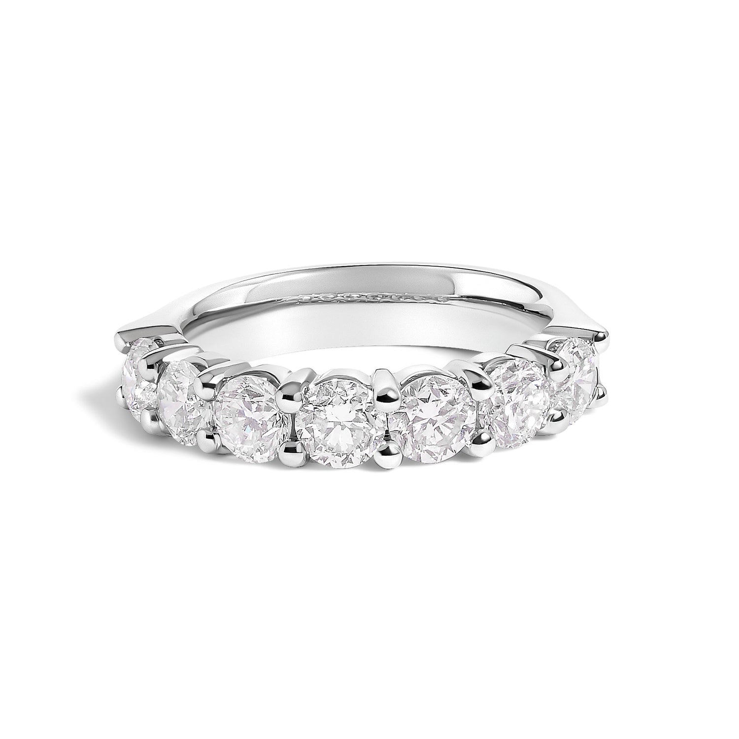 14K White Gold 2. 0 Cttw Diamond 7 Stone Band Ring  DestGlow