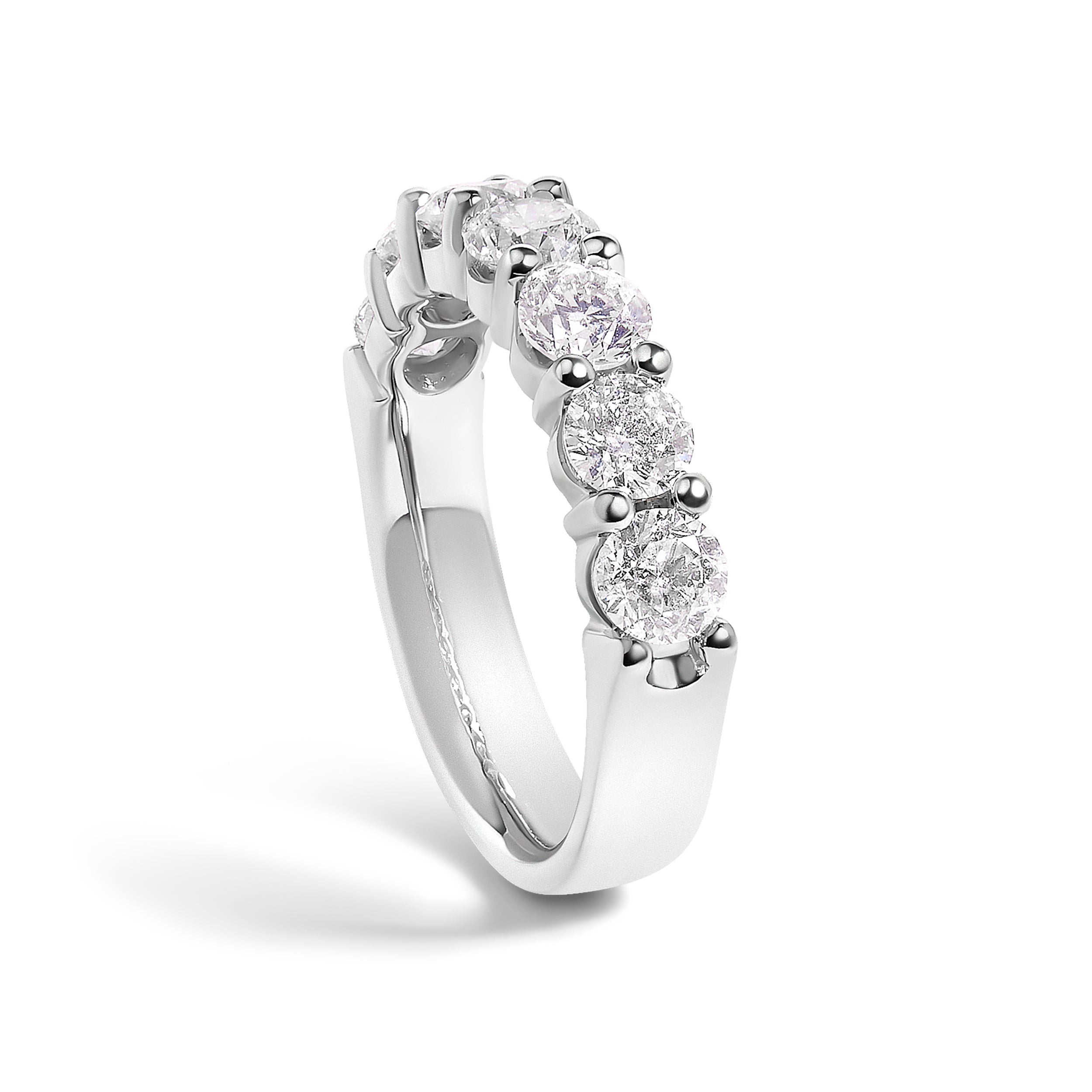 14K White Gold 2. 0 Cttw Diamond 7 Stone Band Ring  DestGlow
