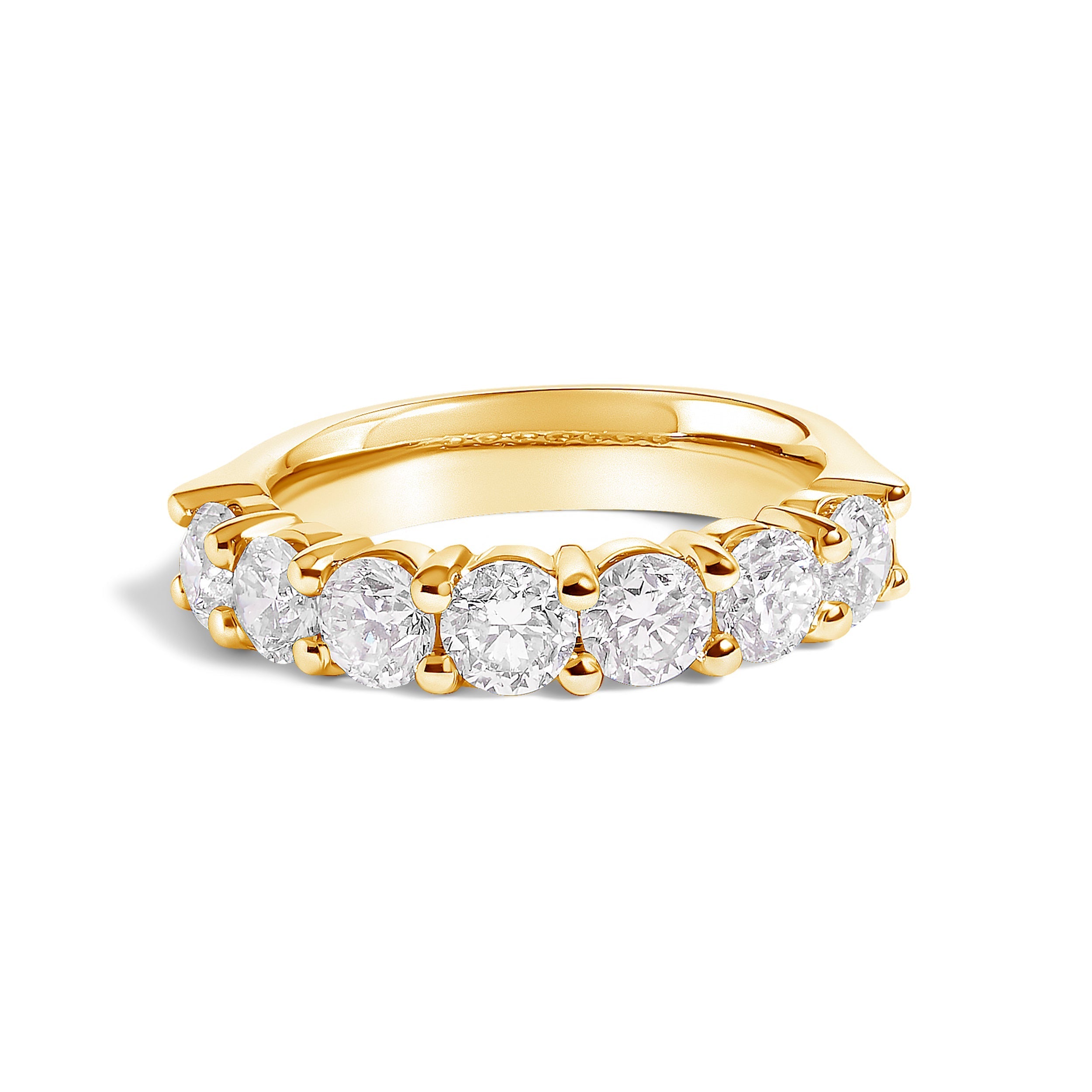 14K White Gold 2. 0 Cttw Diamond 7 Stone Band Ring  DestGlow