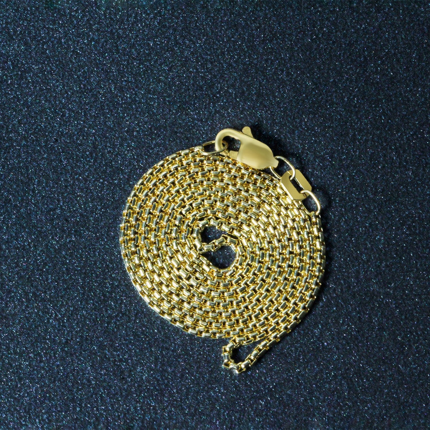 14k Yellow Gold Round Box Chain 1.35 mm by Bids.com
