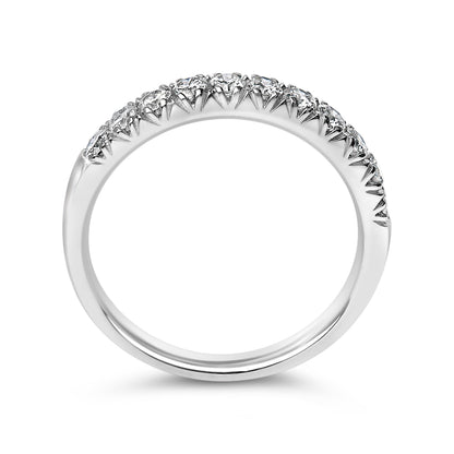 14K White Gold 1/2 Cttw Round Diamond 11 Stone Classic Band by Bids.com