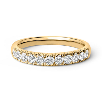 14K White Gold 1/2 Cttw Round Diamond 11 Stone Classic Band by Bids.com