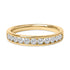 14K Yellow Gold 1/2 Cttw Round Diamond 11 Stone Channel Set Band by Bids.com