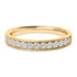 14K Yellow Gold 1/2 Cttw Round Diamond Milgrain Wedding Band by Bids.com