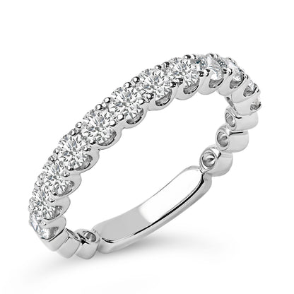 14K White Gold 1.00 Cttw Round Diamond Prong Set Wedding Band by Bids.com