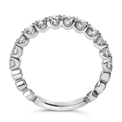 14K White Gold 1.00 Cttw Round Diamond Prong Set Wedding Band by Bids.com