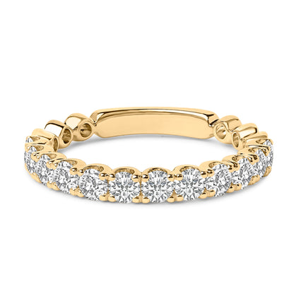 14K White Gold 1.00 Cttw Round Diamond Prong Set Wedding Band by Bids.com
