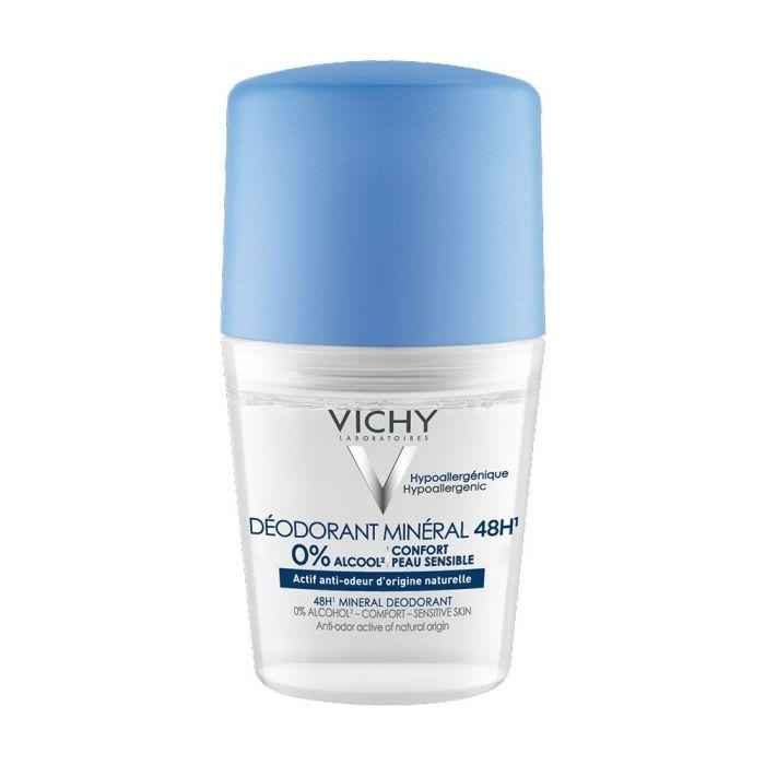 Vichy Deodorant Mineral Roll-on 48 Hour, 1.69 Oz