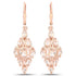 18K Rose Gold Plated 2.70 Carat Genuine Morganite .925 Sterling Silver Earrings  DestGlow