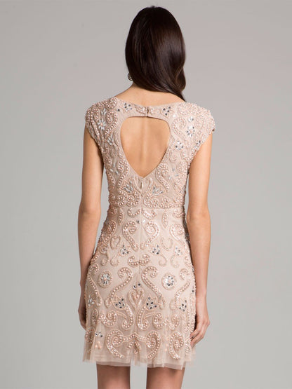 Lara 33404 - Nude Short Dress by Lara New York