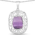 7.30 Carat Genuine Amethyst .925 Sterling Silver Pendant by Bids.com
