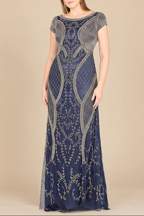Lara 33609 - Cap Sleeve Modestly Covered Dress by Lara New York