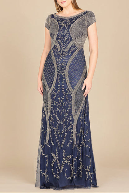 Lara 33609 - Cap Sleeve Modestly Covered Dress by Lara New York