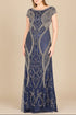 Lara 33609 - Cap Sleeve Modestly Covered Dress by Lara New York