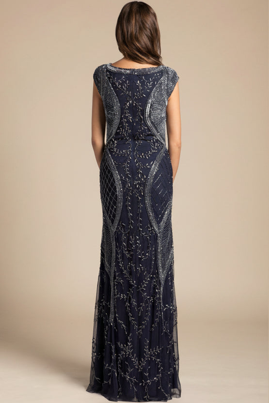 Lara 33609 - Cap Sleeve Modestly Covered Dress by Lara New York