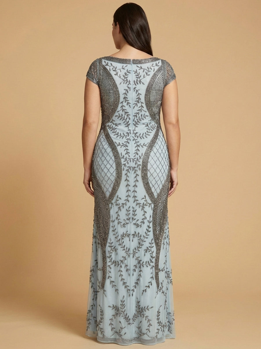 Lara 33609 - Cap Sleeve Modestly Covered Dress by Lara New York