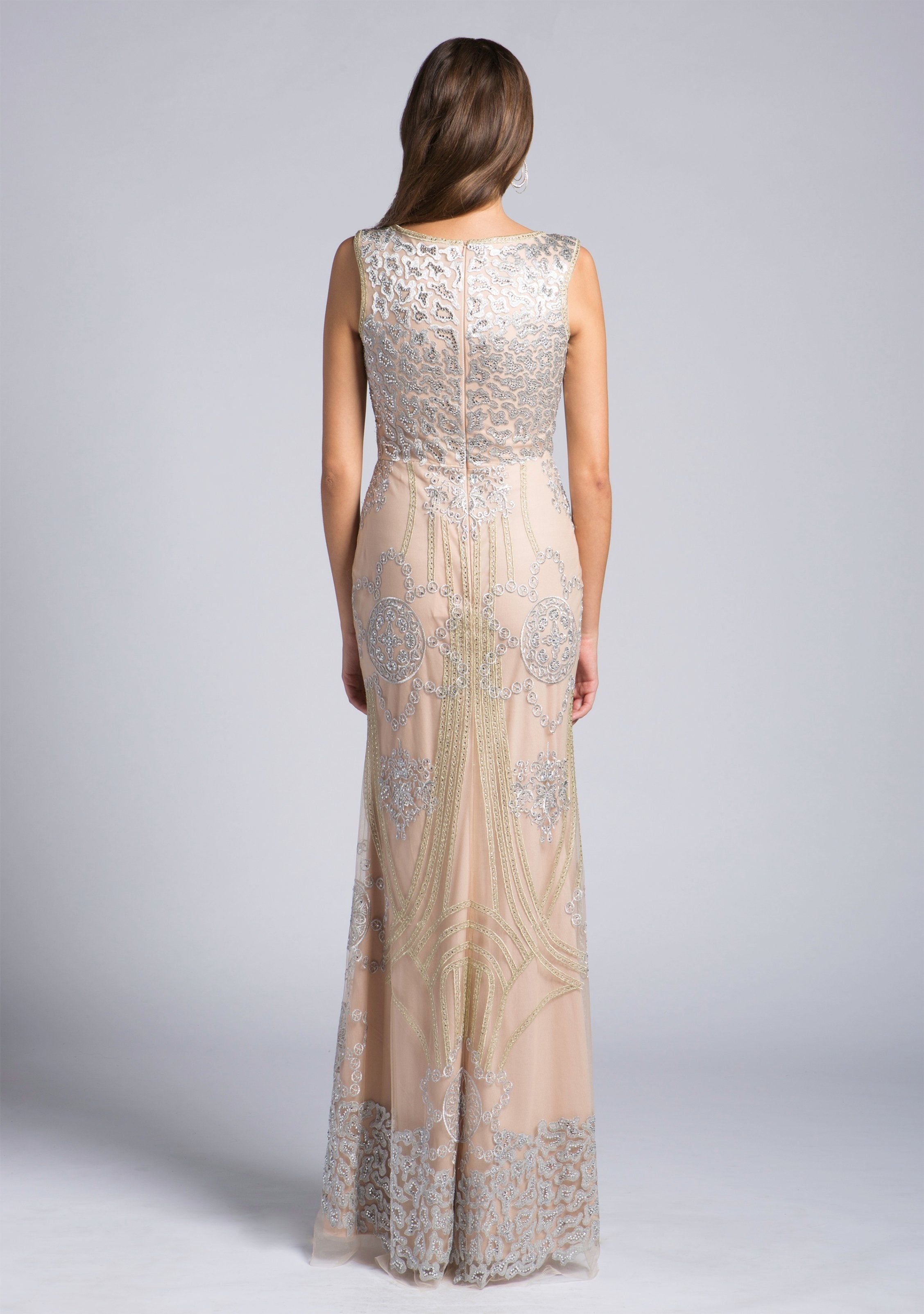 Lara 33622 - Lace Beaded Gown OUTLET by Lara New York