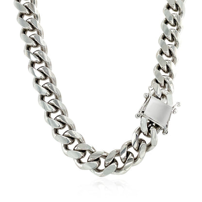Sterling Silver Rhodium Plated Miami Cuban Chain 8.4mm by Bids.com