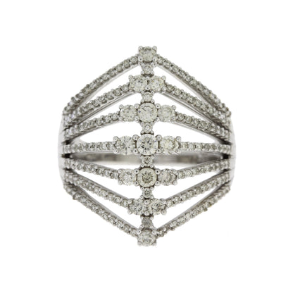 Natural 1.00ct Diamond Ring 14KT White Gold by Bids.com