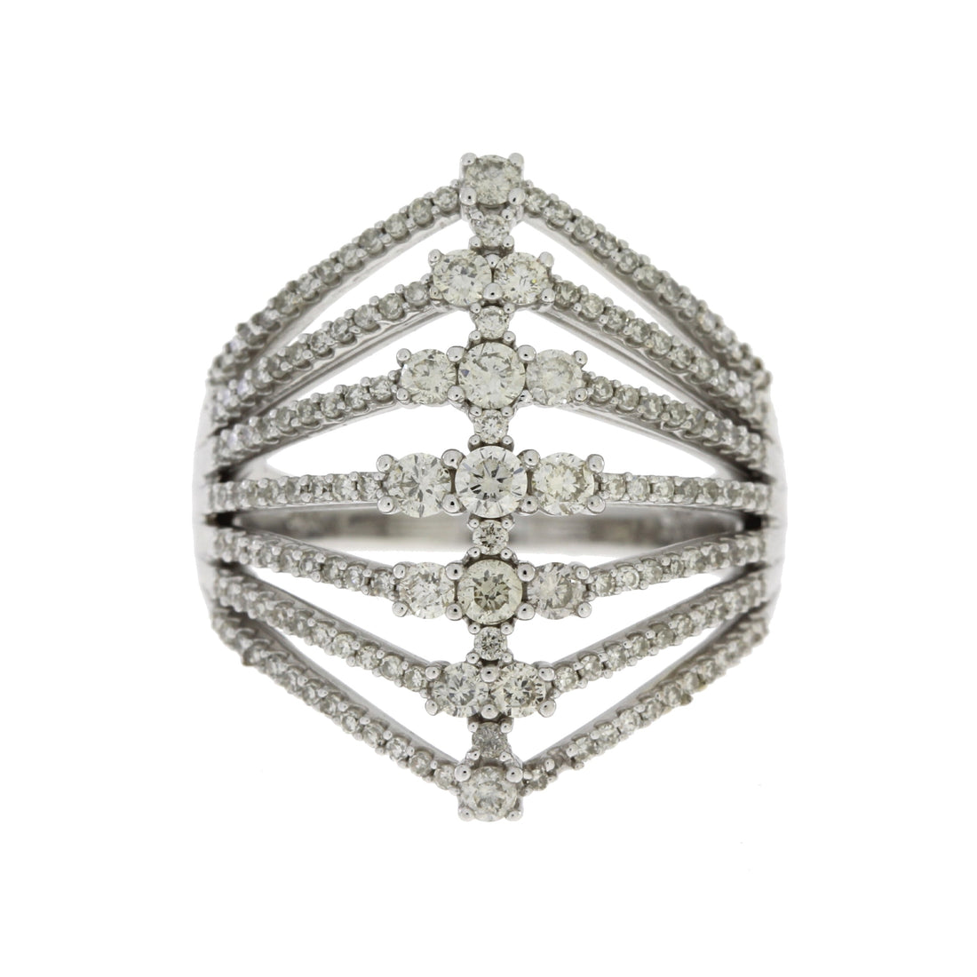 Natural 1.00ct Diamond Ring 14KT White Gold by Bids.com