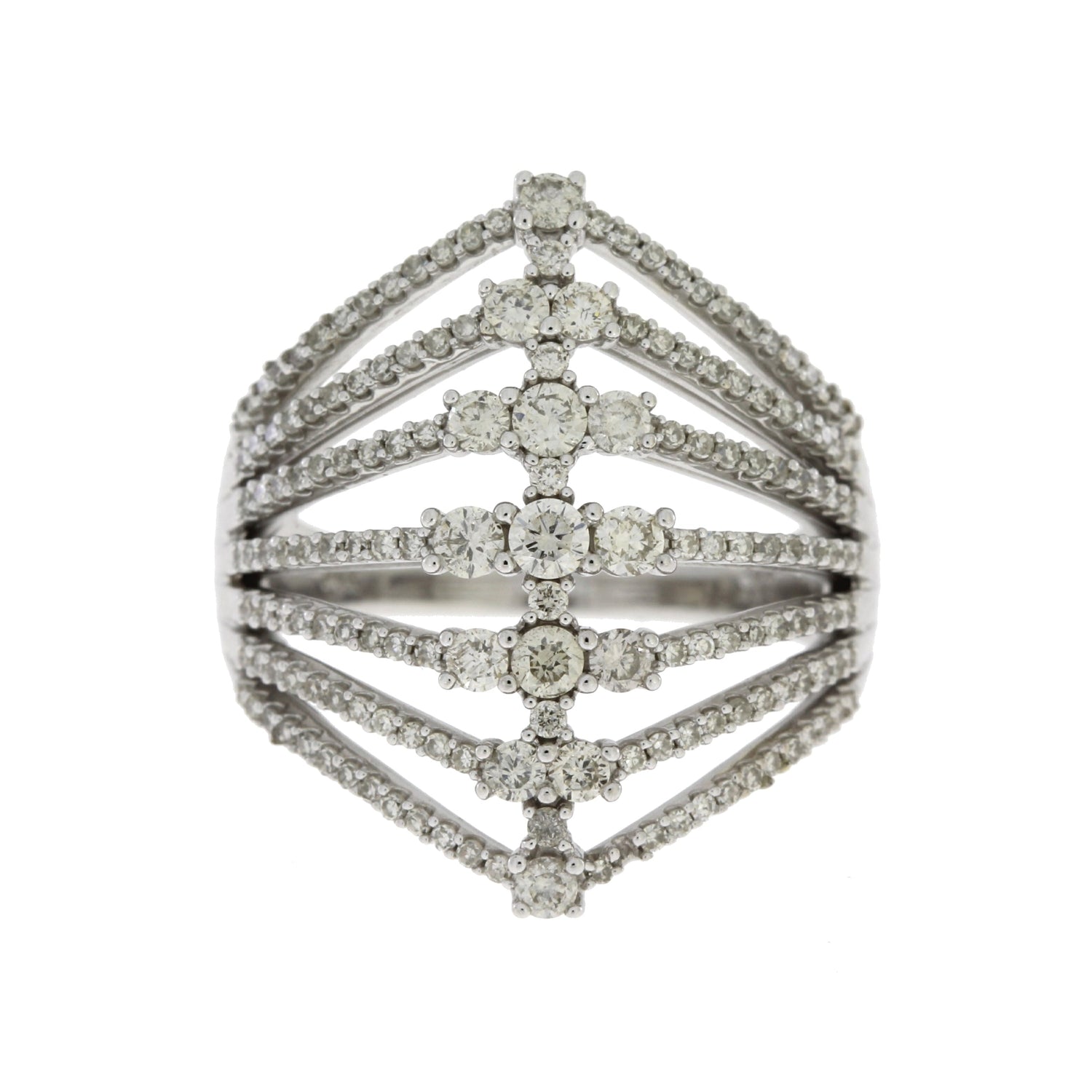 Natural 1.00ct Diamond Ring 14KT White Gold by Bids.com