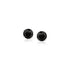 14k White Gold Stud Earrings with Black 5mm Faceted Cubic Zirconia  DestGlow