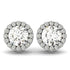 14k White Gold Four Prong Round Halo Diamond Earrings (1 1/6 cttw) by Bids.com