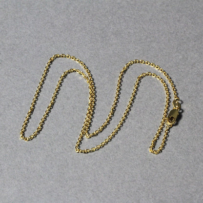 14k Yellow Gold Diamond Cut Cable Link Chain 1.4mm by Bids.com
